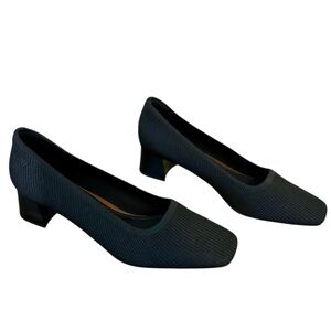 New Vivaia Melody square toe chunky heels black sz 43/ 11 career office comfort